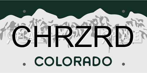 CHRZRD Colorado License Plate