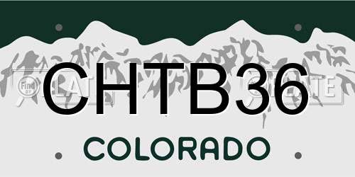 CHTB36 Colorado License Plate