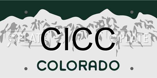 CICC Colorado License Plate