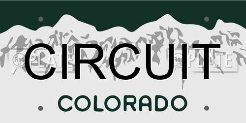 CIRCUIT Colorado License Plate