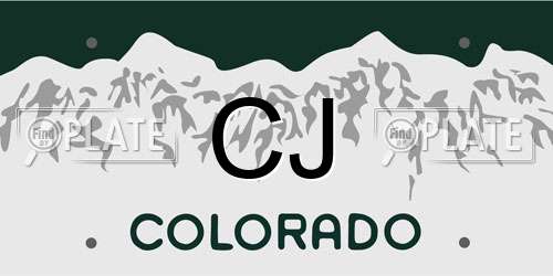 CJ Colorado License Plate