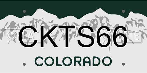 CKTS66 Colorado License Plate