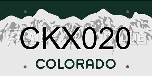 CKX020 Colorado License Plate
