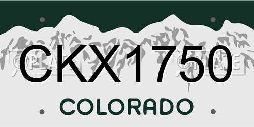 CKX1750 Colorado License Plate