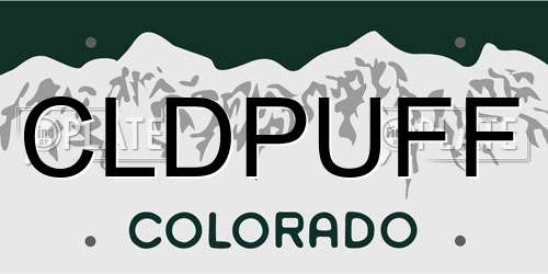 CLDPUFF Colorado License Plate