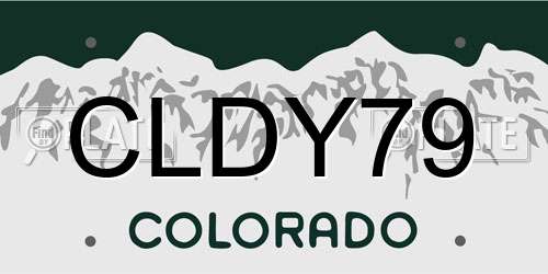 CLDY79 Colorado License Plate