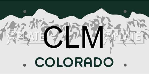 CLM Colorado License Plate