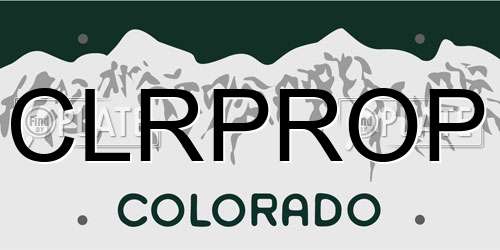 CLRPROP Colorado License Plate