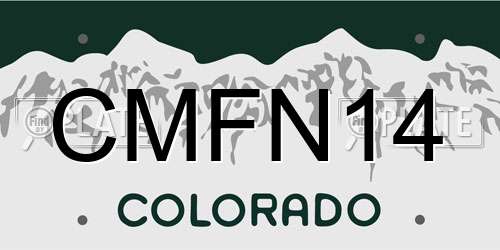 CMFN14 Colorado License Plate