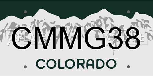 CMMG38 Colorado License Plate