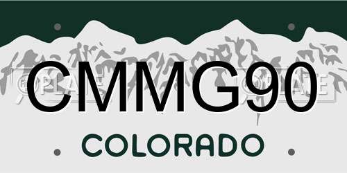 CMMG90 Colorado License Plate