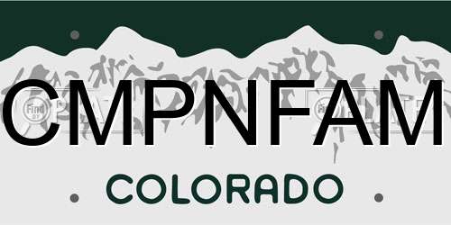 CMPNFAM Colorado License Plate