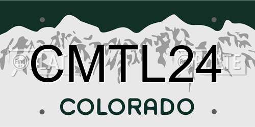 CMTL24 Colorado License Plate