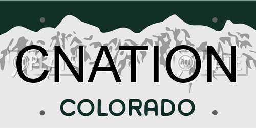 CNATION Colorado License Plate