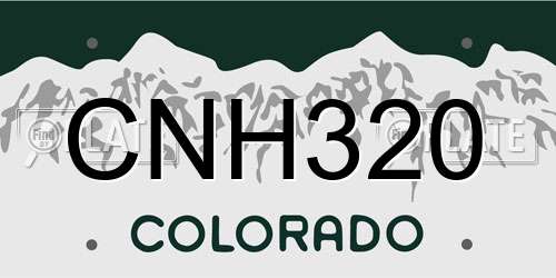 CNH320 Colorado License Plate