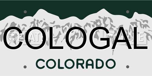 COLOGAL Colorado License Plate