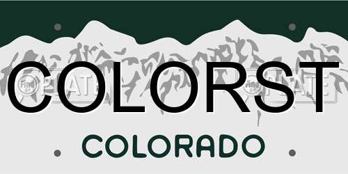 COLORST Colorado License Plate