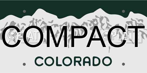 COMPACT Colorado License Plate