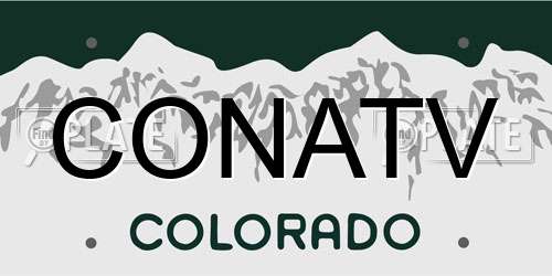CONATV Colorado License Plate