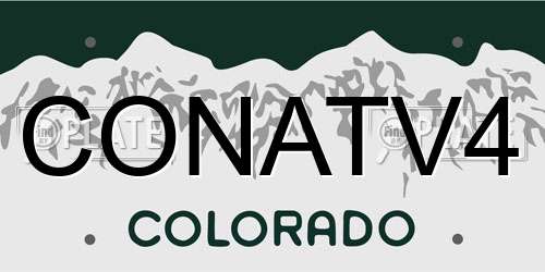 CONATV4 Colorado License Plate