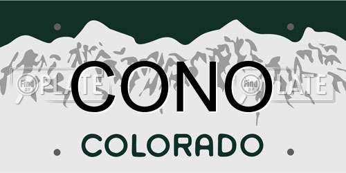 CONO Colorado License Plate