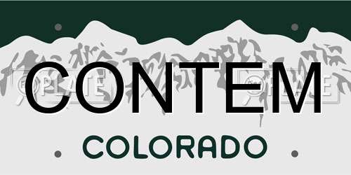 CONTEM Colorado License Plate