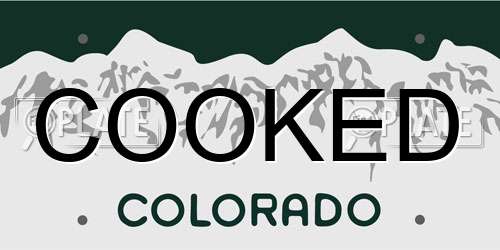 COOKED Colorado License Plate