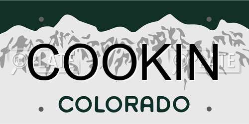 COOKIN Colorado License Plate