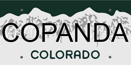 COPANDA Colorado License Plate