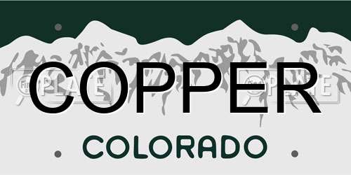 COPPER Colorado License Plate