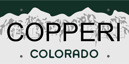 COPPERI Colorado License Plate