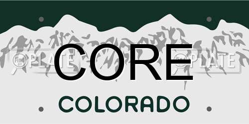 CORE Colorado License Plate