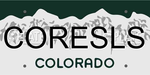 CORESLS Colorado License Plate