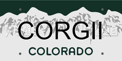CORGII Colorado License Plate