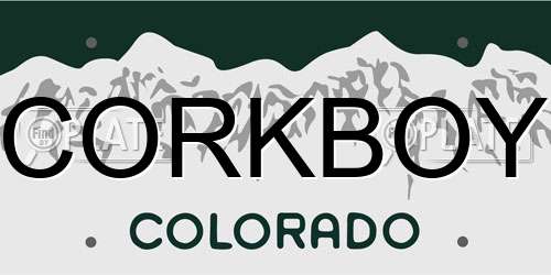 CORKBOY Colorado License Plate