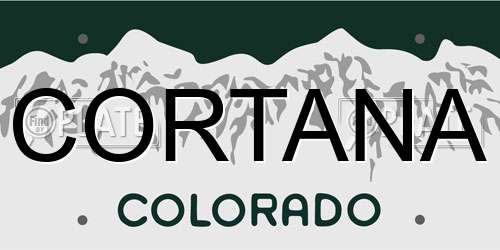 CORTANA Colorado License Plate