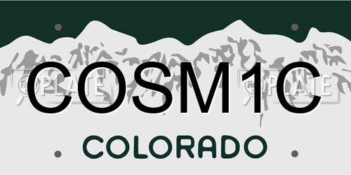 COSM1C Colorado License Plate