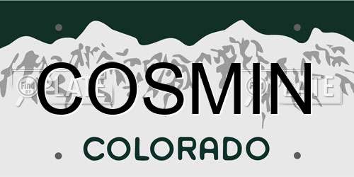 COSMIN Colorado License Plate