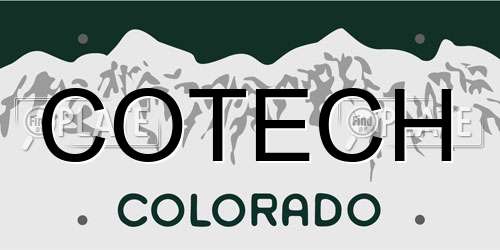 COTECH Colorado License Plate