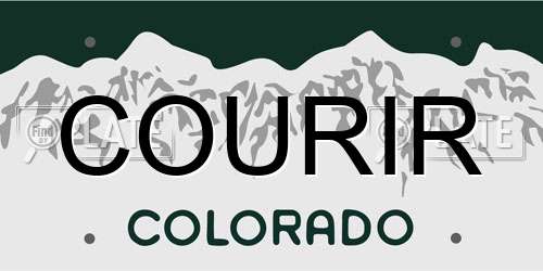 COURIR Colorado License Plate