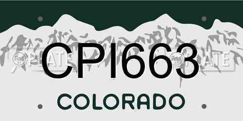 CPI663 Colorado License Plate