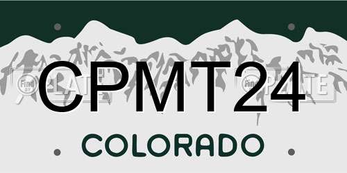 CPMT24 Colorado License Plate