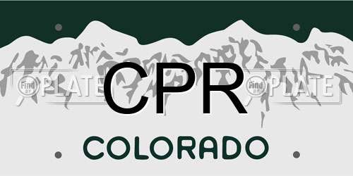 CPR Colorado License Plate
