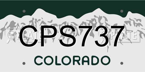 CPS737 Colorado License Plate