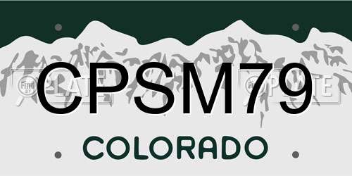 CPSM79 Colorado License Plate