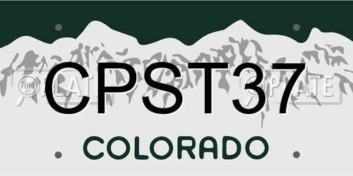 CPST37 Colorado License Plate
