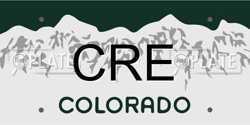 CRE Colorado License Plate