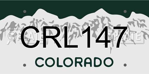 CRL147 Colorado License Plate