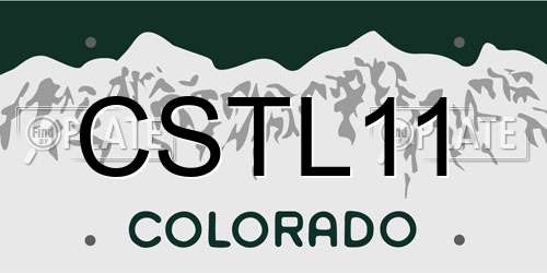 CSTL11 Colorado License Plate