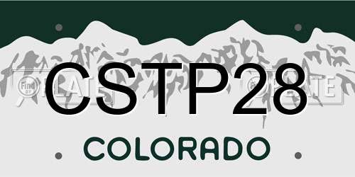 CSTP28 Colorado License Plate